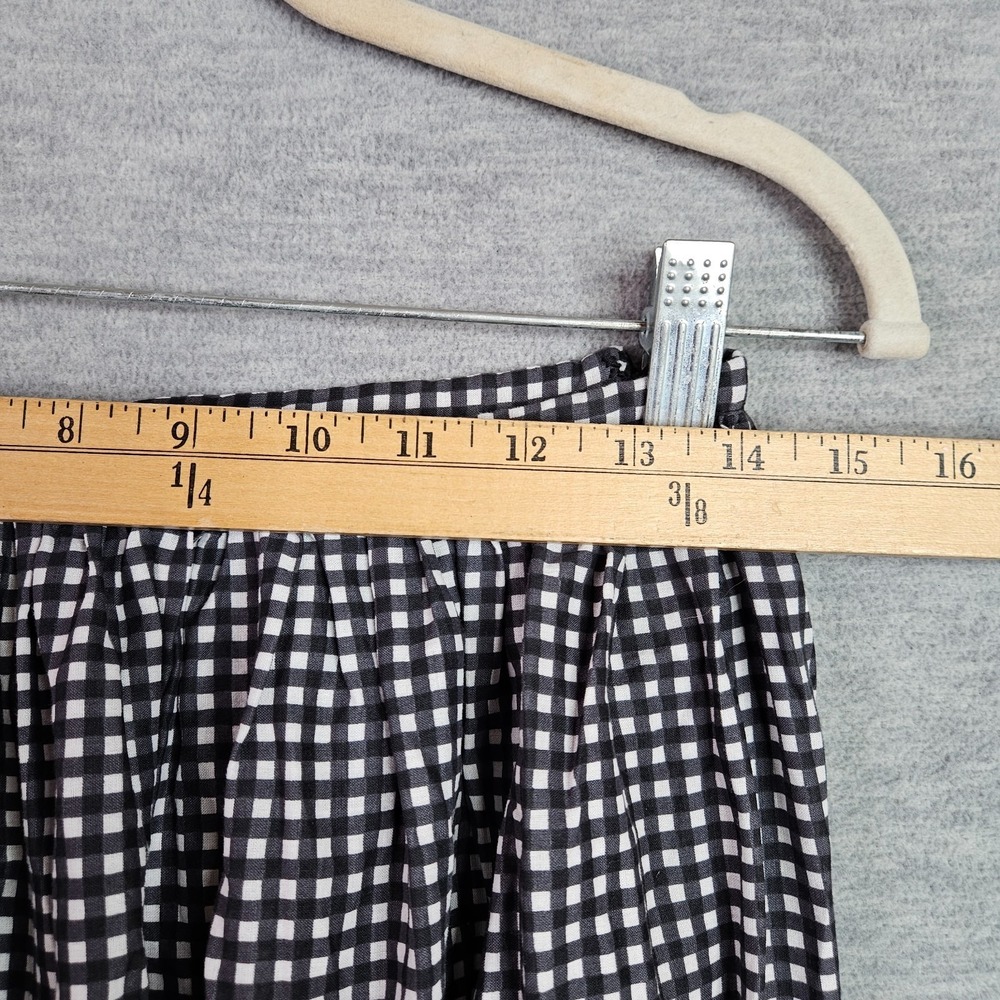 Madewell Women Gingham Mini Skirt Size 4 Black White Checkered - Picture 3 of 6